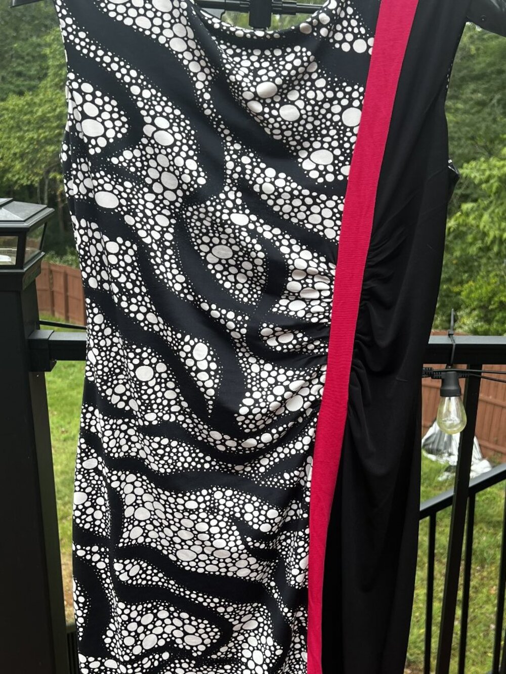 🖤💗 Tango Mango Black White Pink Midi Sheath Dress